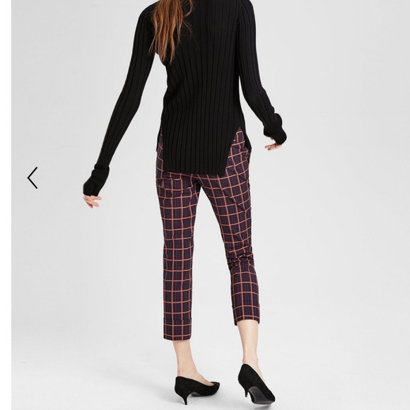 Theory ~ Crop Cuff Plaid Pant - Picture 3 of 6
